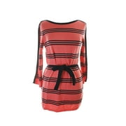 Tommy Hilfiger Coral Belted Striped Sweater M