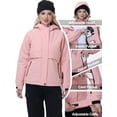 thumbnail image 4 of Pdbokew Women's Winter Coats Waterproof Snow Ski Jacket Warm Fleece Light Pink XL, 4 of 8