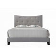 thumbnail image 4 of The Venacha Gray Fabric Queen Bed Has a Luxurious Headboard and Modern Low-Profile Footboard, 4 of 7