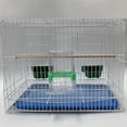 thumbnail image 4 of [Paquete de 2] Dispensador automático de agua para pájaros para jaula, dispensador transparente para pájaros, alimentador de alimentos, alimentador de frutas y verduras de plástico, 4 of 5