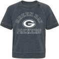 thumbnail image 2 of Girls Juniors Heather Charcoal Green Bay Packers Cheer Squad Raglan T-Shirt, 2 of 3