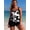 Black-and-White Print, variant on Modest Tankini Swimsuits for Women, Two Piece Athletic Womens Bathing Suits Blouson Tank Tops with Board Shorts