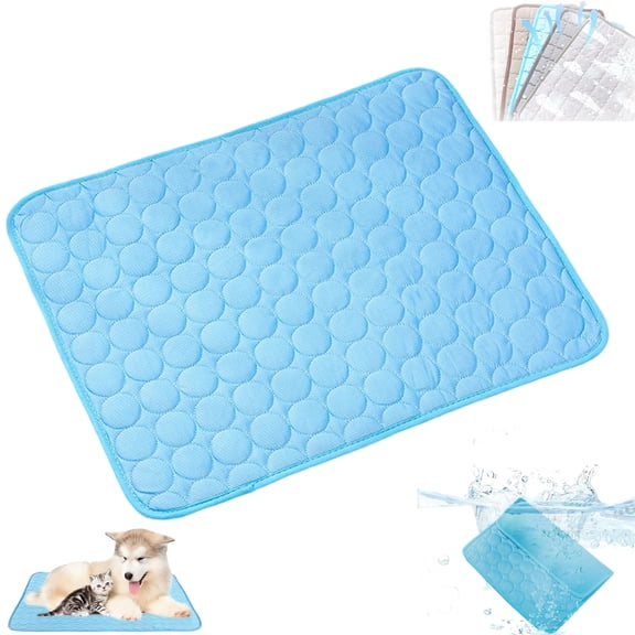 Cooling Mat for Dogs,Washable & Breathable Pet Cooling Pad with Thickened Edges and Non-Slip Backing,for Indoor and Outdoor Use