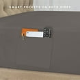 thumbnail image 3 of 6-Piece Bed-in-a-Bag, Soft and Cozy Pinch Pleated Bedding Set with Double-Sided Storage Pockets - Silky Gray Comforter, Twin/Twin XL Size, 3 of 6