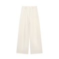 thumbnail image 2 of HH TRAF 2024 Pantalones de pierna ancha lisos con bolsillos laterales y cremallera para mujer, pantalones largos holgados y ajustados de cintura alta a la moda para mujer, 2 of 5