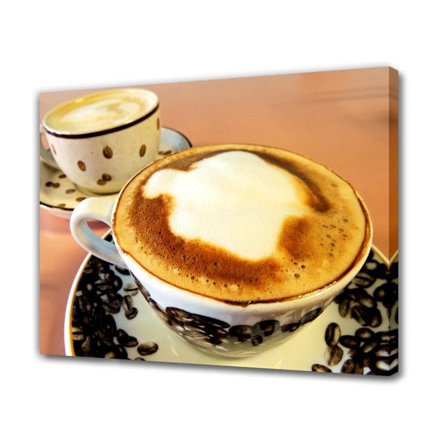 Póster de lienzo de café capuchino, café expreso, decoración de dormitorio, paisaje deportivo, decoración de oficina, regalo, estilo marco, 12 x 18 pulgadas (30 x 45 cm)