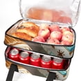 thumbnail image 5 of Lantern Insulated Double Layered Lunch Bag with Two Compartments - Large Capacity Handheld Meal Bag for Insulation and Refrigeration, 5 of 6