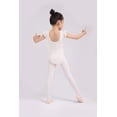 thumbnail image 4 of Girls Ballet Leotard Short Sleeve with Ruffle, Stretch Fit Dancewear for Ballet, Gymnastics & Dance Class, 4 of 5