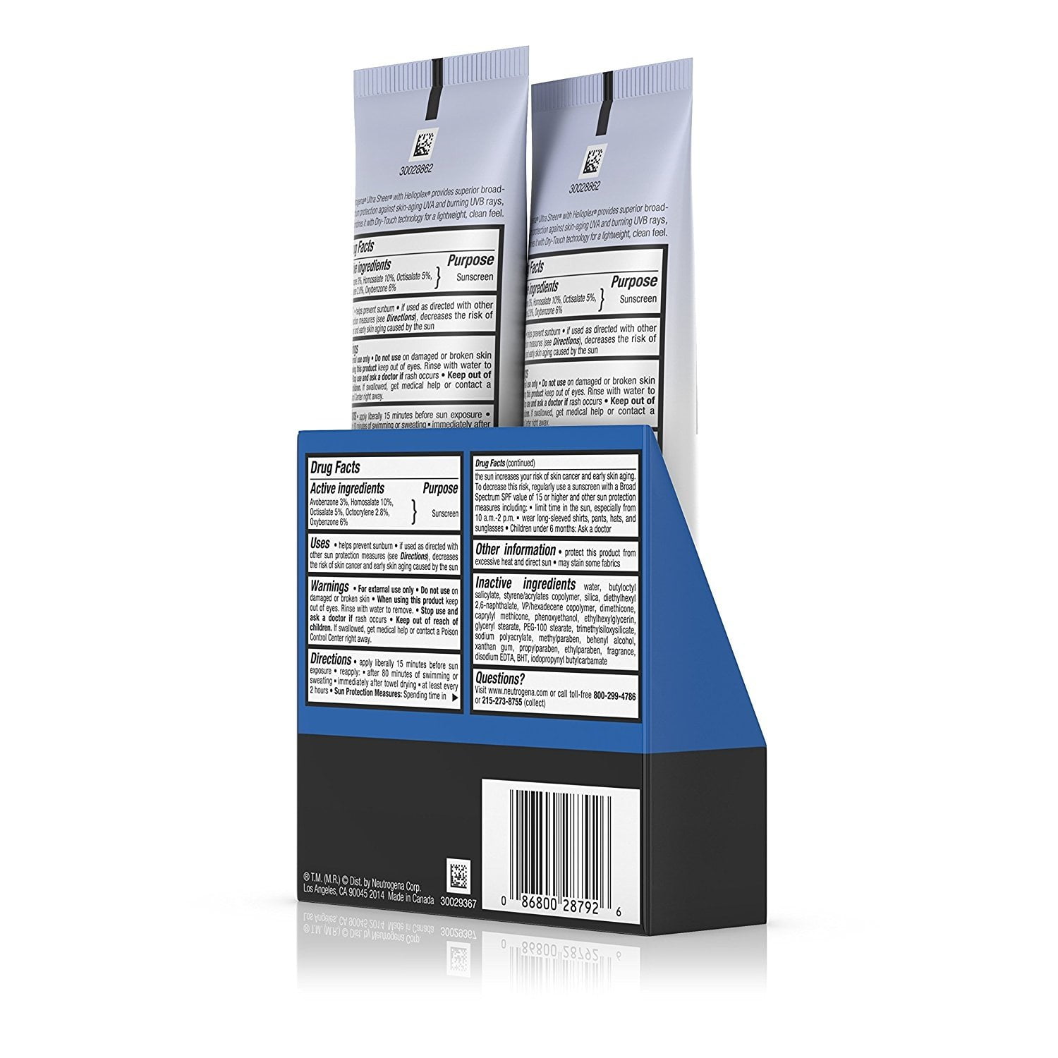 Neutrogena Ultra Sheer Dry-Touch Sunscreen Lightweight SPF 45, Pack of 2