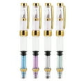 thumbnail image 2 of Transparent Fountain Pen, Durable Fine Fountain Pen Piston Fountain Pen Convenient  For Men And Women, 2 of 8