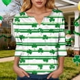 thumbnail image 4 of UngA St. Patricks Day Shirts for Women 2026 Casual Plus Size 3/4 Sleeve Irish Clover T Shirt Funny Saint Patrick's Tunic Tops,Size XXL, 4 of 9