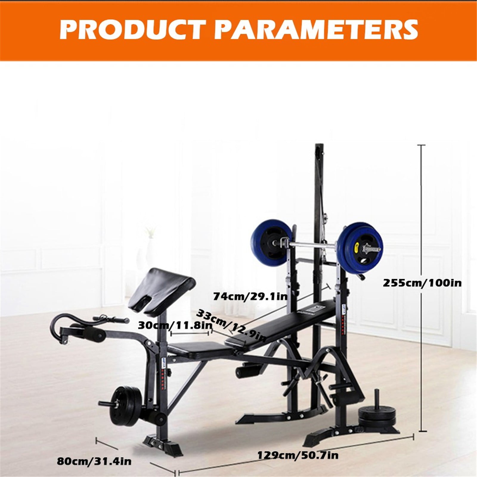 Details about   Multifunctional Weight-lifting Bed Weight-lifting Machine Fitness Equipment 
