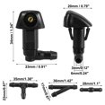 thumbnail image 3 of Unique Bargains 2pcs Windshield Washer Nozzle for Honda Civic Odyssey Accord Element 2.5 Meters Hose Kit 76810-SDA-A11, 3 of 7