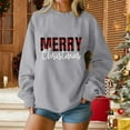 thumbnail image 2 of Christmas Baggy Sweatshirts for Women Xmas Printed Dropped Long Sleeve Fashion Graphic Holiday Pullover Tops (XL, Gray #A), 2 of 5