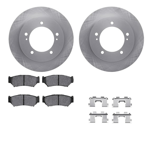 Dynamic Friction Company Front Brake Rotors with 5000 Advanced Brake Pads includes Hardware 6512-47269