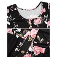 thumbnail image 6 of Plus Size Tops for Women Short Sleeve Buttons Up Blouses Flowy Floral Tunic Tops, 6 of 9