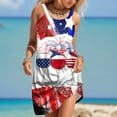 thumbnail image 5 of Hwmodou Women Dresses Summer Beach Daily Dress Sleeveless Vacation Simple Printed Casual Seaside Vacation Mini Dress Holiday Ladies Sundress, 5 of 6