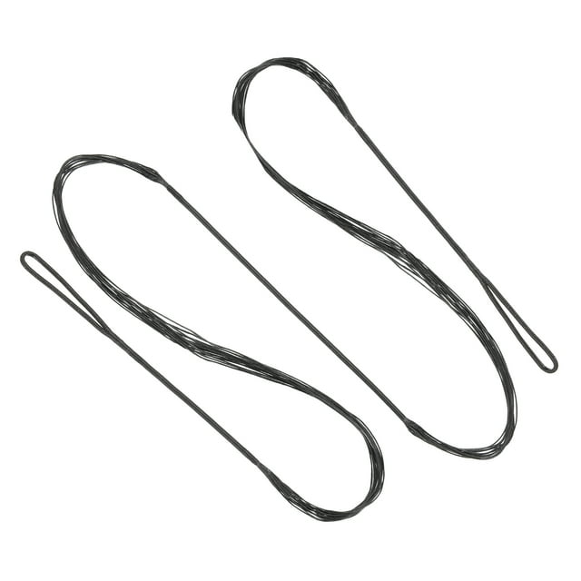 Cuerda de arco recurvo Uxcell, reemplazo de cuerdas de arco de 14 hebras, cuerda de arco largo para equipo de tiro con arco universal, negra AMO 48" longitud real 44"