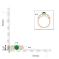 thumbnail image 5 of Angara Natural 1.2 Ct. Emerald with Diamond Vintage Inspired Ring in 14K Rose Gold for Women (Ring Size: 3), 5 of 10