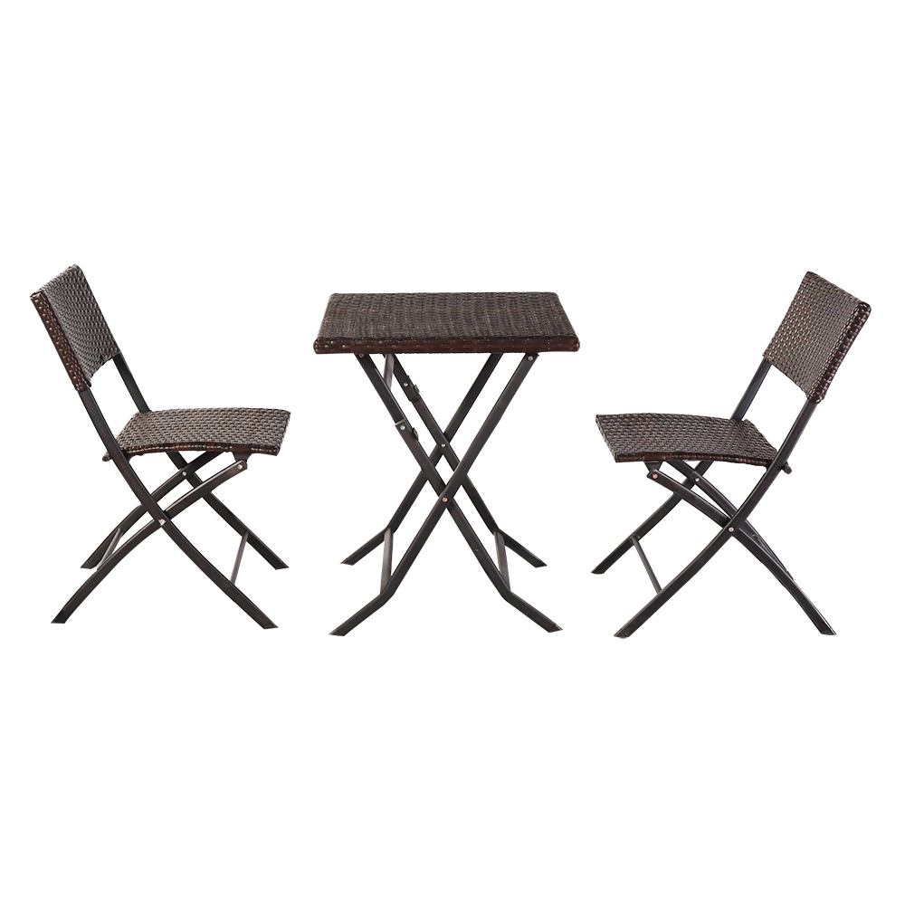 Outdoor Bistro Table Set, 3 Piece Folding Outdoor Patio Furniture Sets