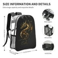 thumbnail image 4 of Rocae Golden Dragon Tattoo Art for 16inch Clear Backpack Transparent School Backpack for Women Men, Capacity Clear Bag for College, Travel, 4 of 7