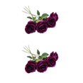 thumbnail image 2 of Monstrate 10 elegantes rosas de seda para bodas y decoración del hogar, ecológicas y versátiles, no dañan la piel. Type8 NO8, 2 of 6
