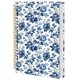 thumbnail image 1 of Cuaderno espiral Elpwk Retro con estampado floral azul y blanco, 14 x 21 cm, 1 of 6