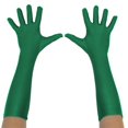 thumbnail image 1 of Superhero Gloves Adult Costume Accessory Green Long - One Size, 1 of 1