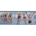 thumbnail image 2 of Vintage Tour de France Vélo Course Cerulean Bleu Sport Papier Peint Bord Rétro Design, Rouleau 15' x 9'', 2 of 3