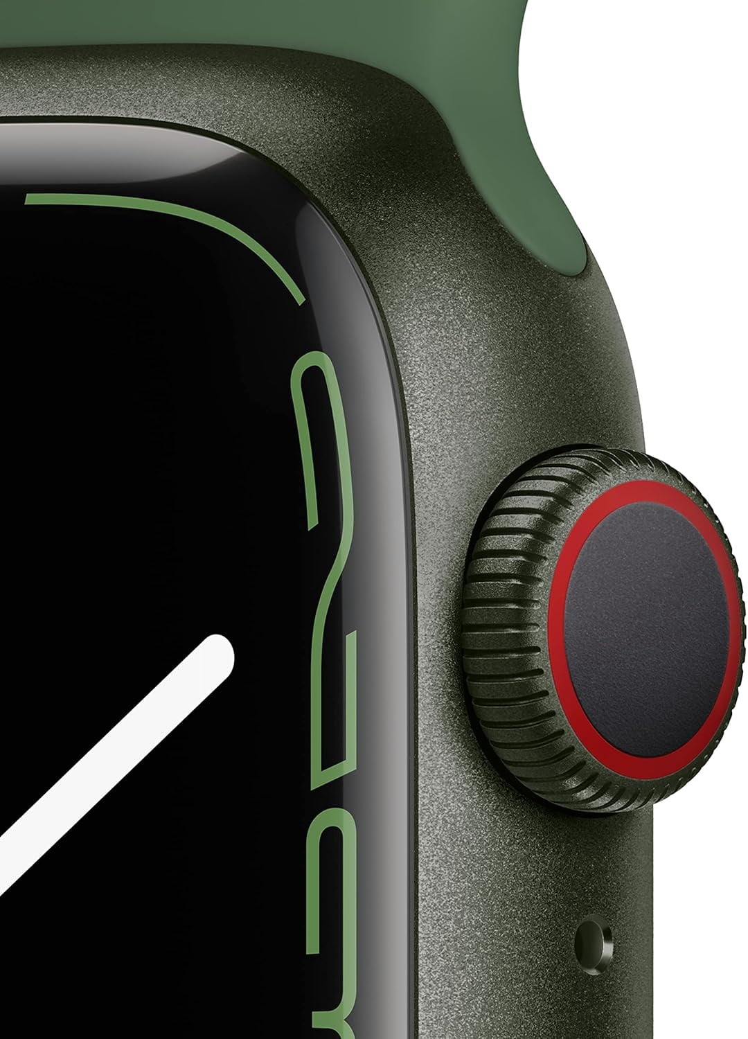 Apple, Watch Series 7, GPS + Cellular, 18 Hour Battery Life, Green Aluminum Case - Clover Sport Band/41mm, 1 Pound, 1, 1, 1