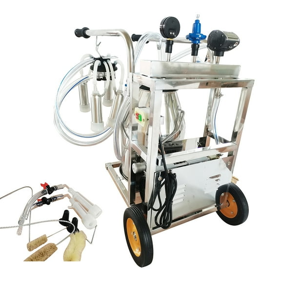 PreAsion 25L Electric Oil-free Vacuum Pump Milking Machine for Cow Goat Sheep Miking