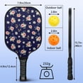 thumbnail image 3 of Pickleball Paddles Set,Pioneer Flower Floral Print Pattern Fiberglass Surface Pickleball Racket Set with 2 Indoor Outdoor Pickleball Balls and Pickleball Bag,Pickle-ball Equipment, 3 of 6