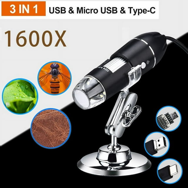 Microscope Numérique Sans Fil 50X-1600X 1080P Portable Mini Caméra de Microscope USB pour / Ipad / Téléphone Intelligent / Tablette / Pc