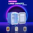 thumbnail image 3 of BEICHEN 4L Mini Fridge with LED Light – Portable Cooler & Warmer for Skincare, Drinks, Bedroom, Office, Car & Gaming Setup – Holds 6 Cans (White), 3 of 10