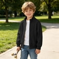 thumbnail image 6 of Busydd Boys and Girls Corduroy Jacket 4-15 Years Casual Solid Color Long Sleeve Fall Jacket Trendy Ribbed Zip Up Stand Collar Jacket Outerwear, 6 of 9