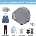 thumbnail image 6 of Retractable Clothesline Heavy Duty Portable Washing Line for Indoor Outdoor Use 40 Ft Retracting Laundry Rope with Wall Mount Installation Drying Wet Dry Clothing, 6 of 7
