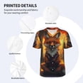 thumbnail image 3 of Vsdgher Sunset Maple Tree Fox Mens T-Shirts Baseball Vintage Fashionable Lightweight Casual Crew Neck Slim Fit with Long Sleeves-XX-Large, 3 of 7