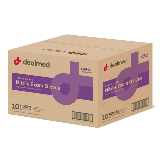 Dealmed Nitrile Exam Gloves Disposable Gloves for Hospitals, Law