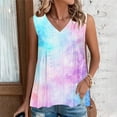 thumbnail image 2 of fatyb Summer Women's 2025 Tank Tops V Neck Eyelet Embroidery Shirts Casual Sleeveless Loose Blouses, 2 of 7