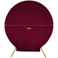 thumbnail image 3 of Efavormart 7.5ft Metallic Burgundy Soft Velvet Round Backdrop Stand Cover, Fitted Wedding Arch Cover - 2-Sided, 3 of 6
