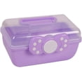 thumbnail image 1 of HUGFEGWE Girl Hair Accessories Storage Box Jewelry Organizer Container Art Craft Organizer Vanity Jewelry Case for Necklaces Barrette, Violet CJB91-35430, 1 of 7