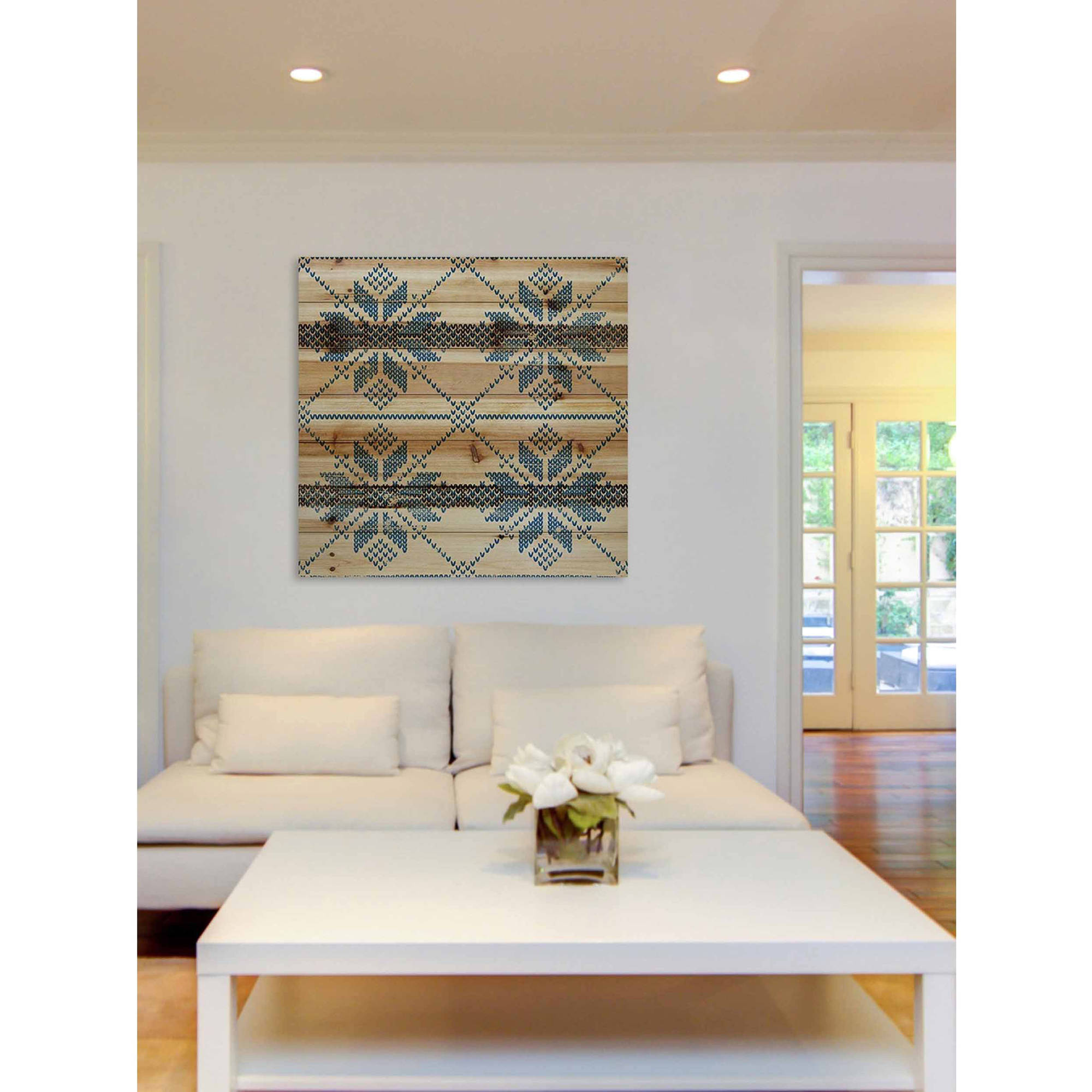 "Four Corners" Painting Print on Natural Pine Wood