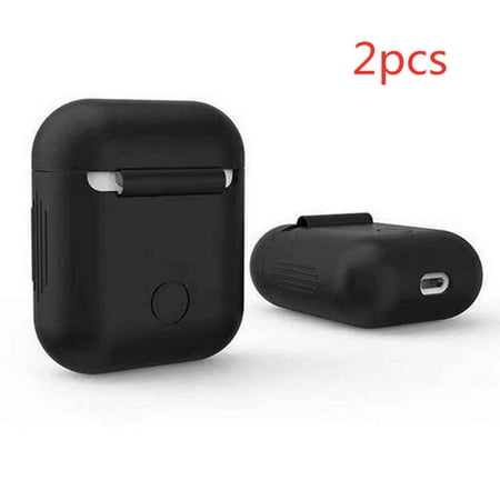 2pcs Airpods Silicone Case,Bluetooth Headphone and Earphone Case Mini Silicone Waterproof Protective Cover Case Skin For AirPods and iPhone