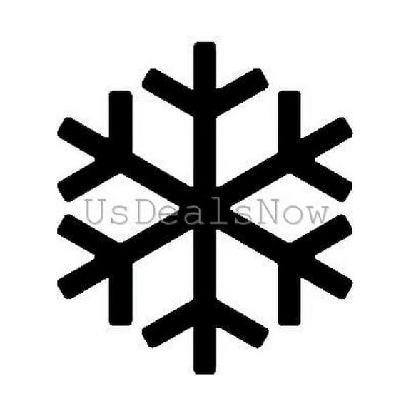 (2)Snow Season Holiday Home Decor Snowflake Vinyl Decal Car Window Sticker BLACK