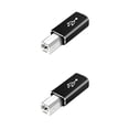 thumbnail image 2 of relayinert Type-c USB Adapter Cables Connector Data Transfer Universal Laptop Cellphone Computer Converter Connecting Adapters Straight Head/Black 2PCS, 2 of 6