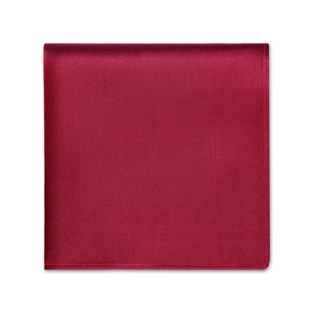 Sélectionnéstyle 100 Pure Soie Poche Carrée Solide Bordeaux