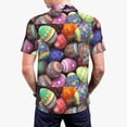 thumbnail image 3 of Balery Easter Eggs1 Printed Men’s Short Sleeve Polo Shirt, Midweight Men's Shirt,Golf Polo shirts -X-Large, 3 of 8