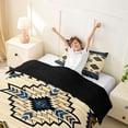 thumbnail image 3 of jejeloiu Nautical Tribal Twin Duvet Cover,Rustic Western Aztec Twin Bedding For Boys,Blue Beige,Black Reversible,2 Pieces,1 Duvet Cover and 1 Pillowcase, 3 of 6
