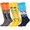 Orange Yellow Blue, variant on 6 Pairs World Famous Paintings Copper Compression Socks for Women & Men Circulation 15-20 mmhg - Better Blood Flow, Swelling, Best Support for Medical, Running, Nursing