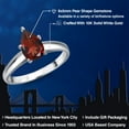 thumbnail image 2 of Gem Stone King 10K White Gold Red Garnet Engagement Ring for Women | 0.98 Cttw | Pear Shape 8X5MM | Gemstone January Birthstone | Size 9, 2 of 6
